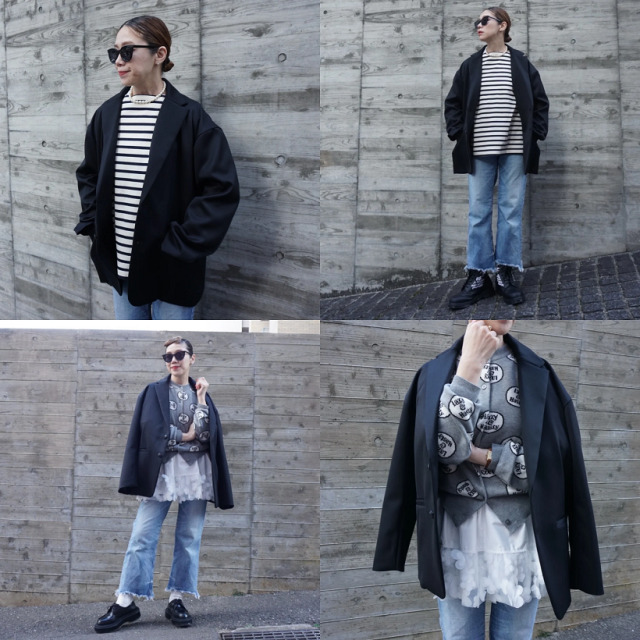 THOMAS MAGPIE ビッグジャケット（ブラック）