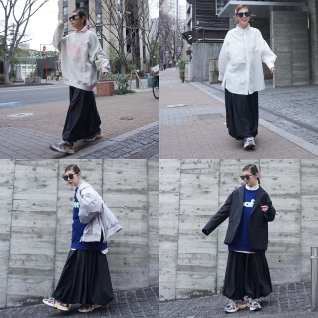 THOMAS MAGPIE バルーンスカート（ブラック）