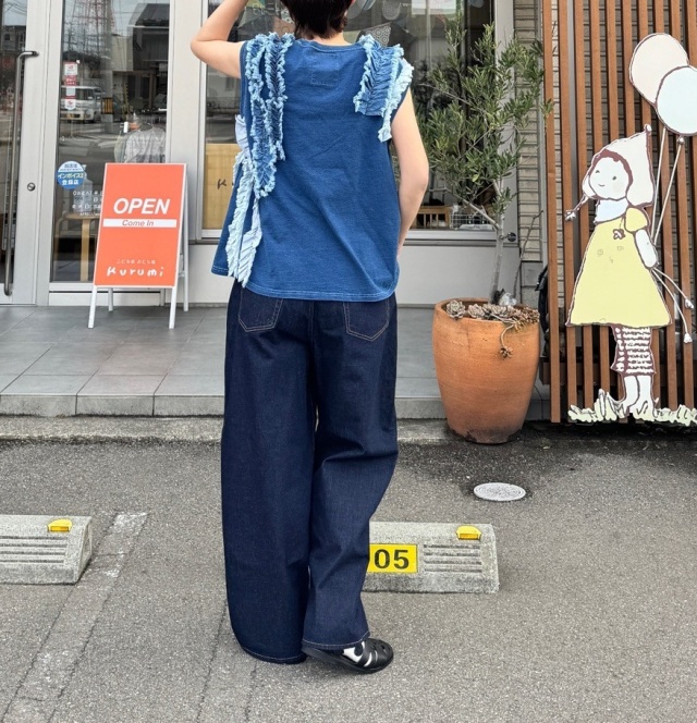 Go To Hollywood ビンテージ天竺 フリフリ ノースリーブ TEE