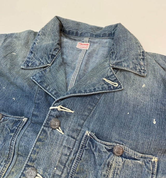 【美品】DENIM&DUNGAREE デニムカバーオール02サイズ 40%off 2025春夏 DENIMDUNGAREE 8OZデニム ノーカラー