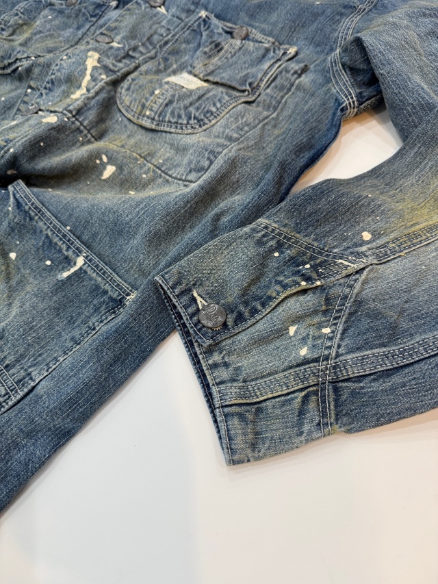DENIM DUNGAREE 8OZ デニム カバーオール ブルー