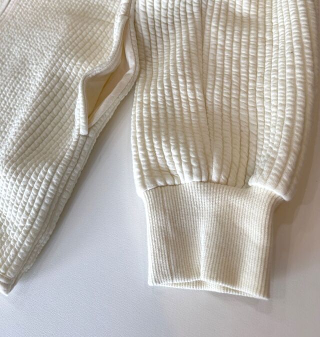 prit コールキルト Vネック ZIP カーディガン（オフ）